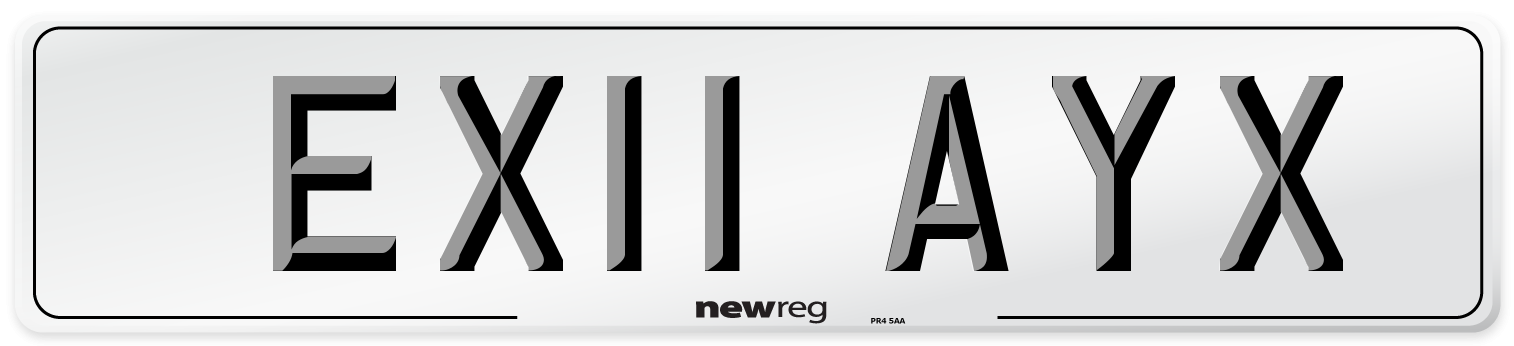 EX11 AYX Number Plate from New Reg